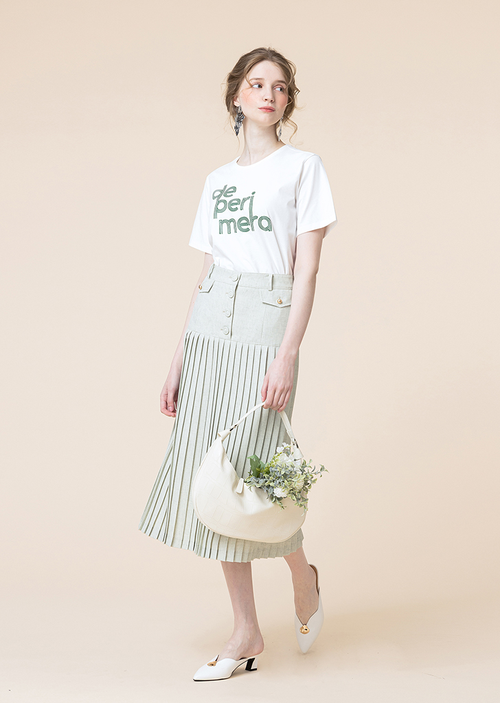 Penney pleated skirt [Apple green]여성복 브랜드, 페리메라