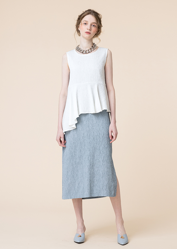 Zinnia summer breeze dress [Ice blue&amp;White]여성복 브랜드, 페리메라