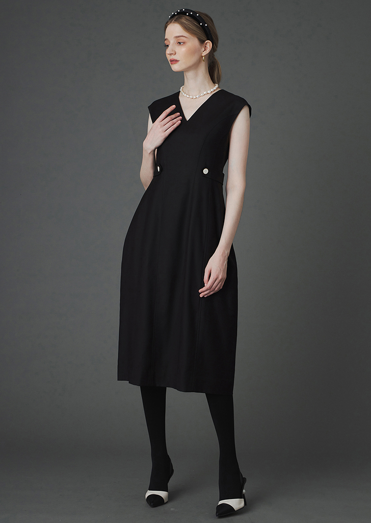 Viola wool dress [Black]여성복 브랜드, 페리메라
