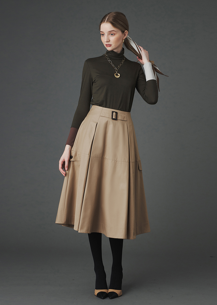 Marygold trench skirt [Beige]여성복 브랜드, 페리메라