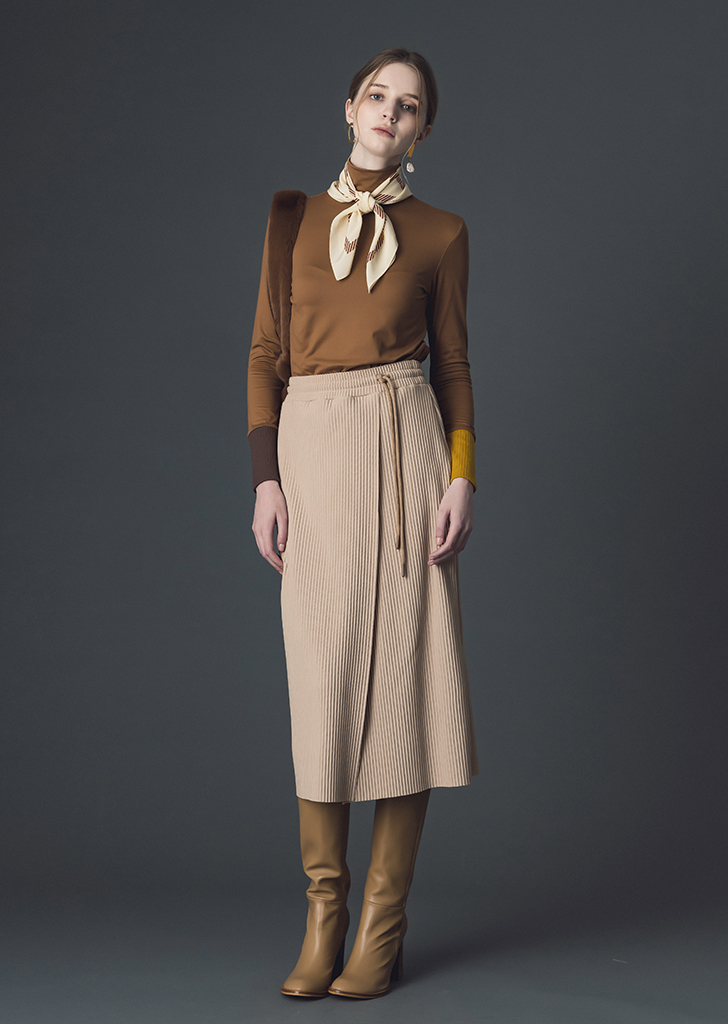 Latica layered skirt [Camel]여성복 브랜드, 페리메라