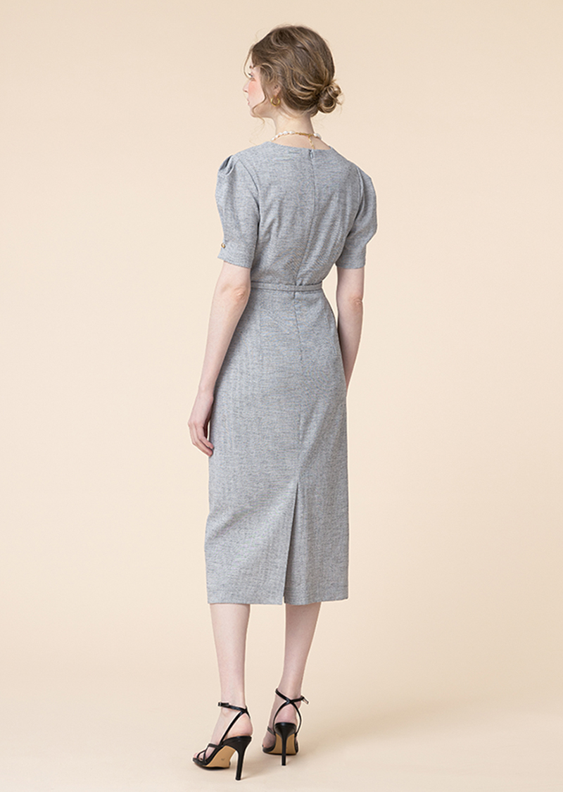 Meg belt dress [Gray]여성복 브랜드, 페리메라