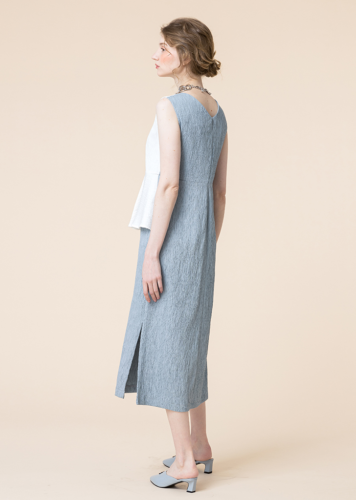 Zinnia summer breeze dress [Ice blue&amp;White]여성복 브랜드, 페리메라