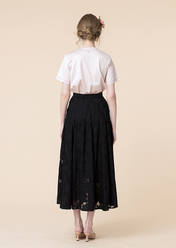 Cecelia flared long skirt [Black]여성복 브랜드, 페리메라