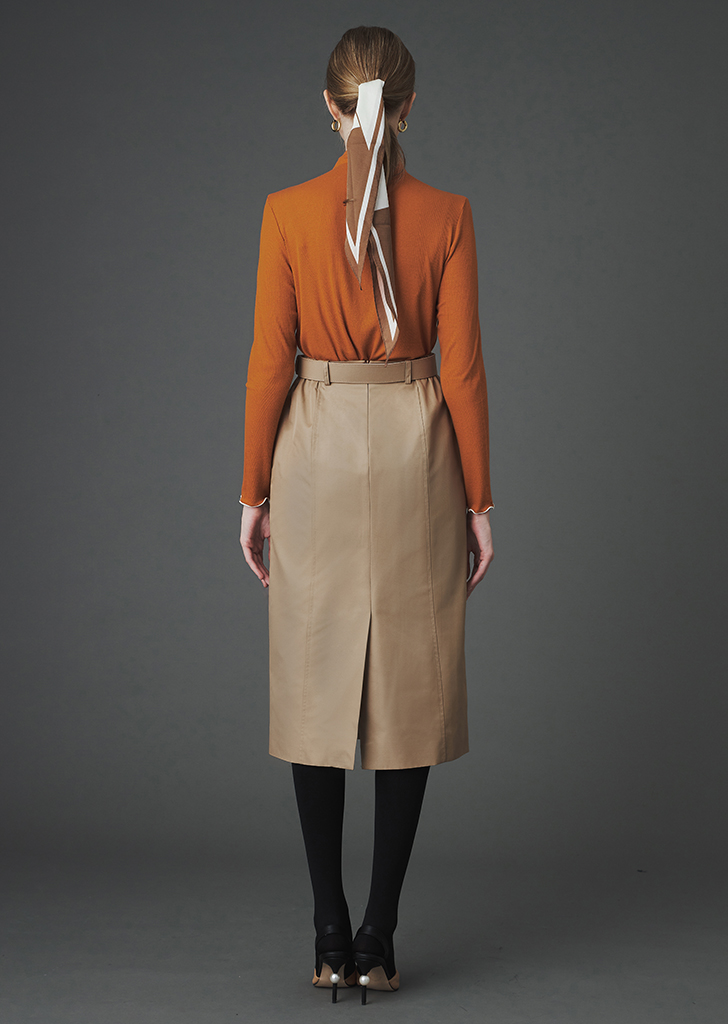 Rosemary belt set skirt [Dark beige]여성복 브랜드, 페리메라