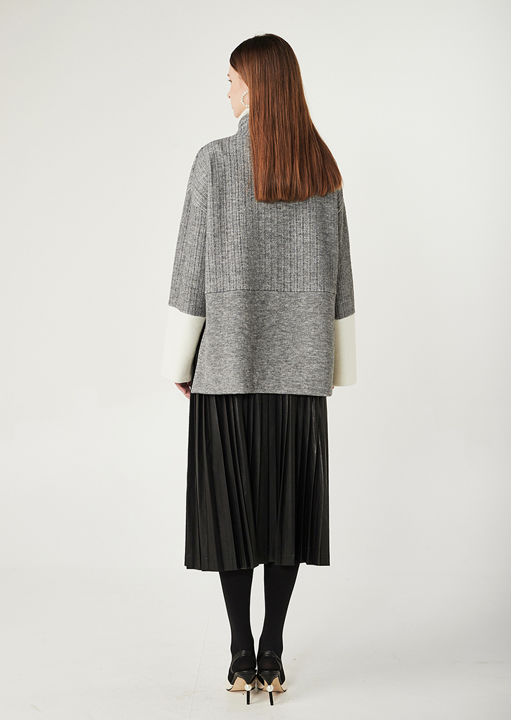 New Sinthia artificial leather pleated skirt여성복 브랜드, 페리메라
