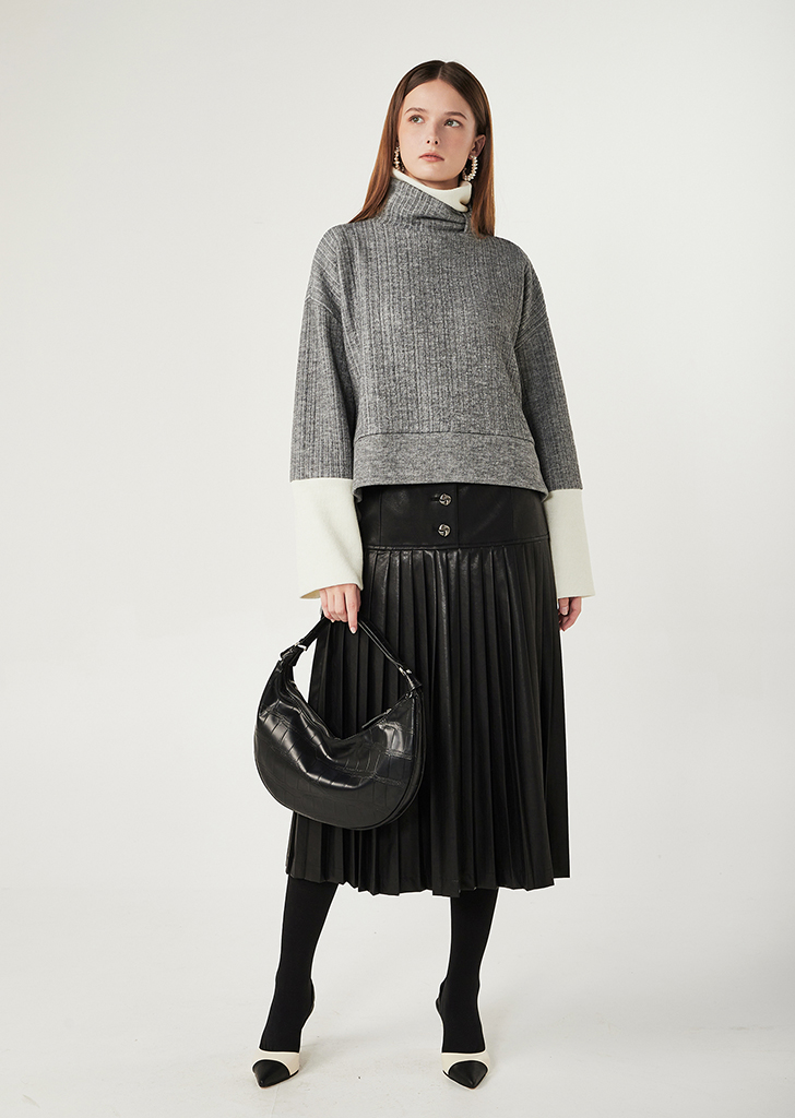 Bluebell turtleneck knit [Gray]여성복 브랜드, 페리메라